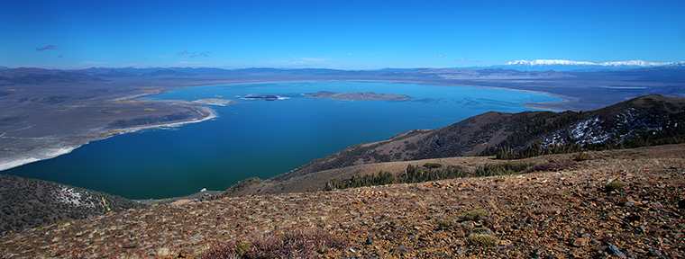 Mono Lake And Snow-Capped Mountains