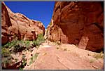 Looking back along the first ledge.