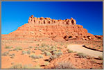 Butte and Road in Valley of the Gods